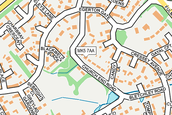 MK5 7AA map - OS OpenMap – Local (Ordnance Survey)