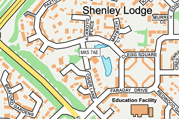 MK5 7AE map - OS OpenMap – Local (Ordnance Survey)