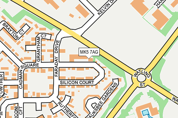 MK5 7AG map - OS OpenMap – Local (Ordnance Survey)