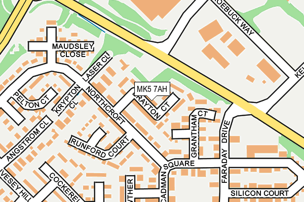 MK5 7AH map - OS OpenMap – Local (Ordnance Survey)