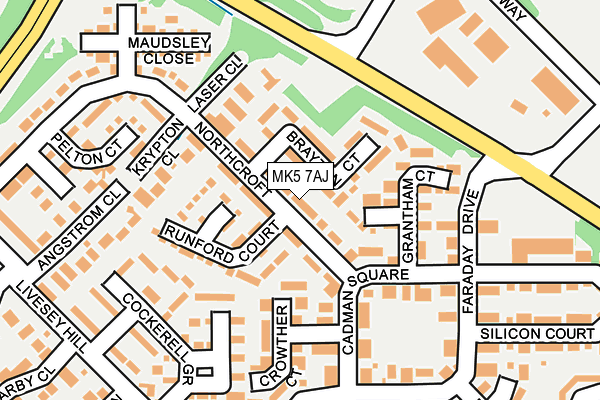 MK5 7AJ map - OS OpenMap – Local (Ordnance Survey)