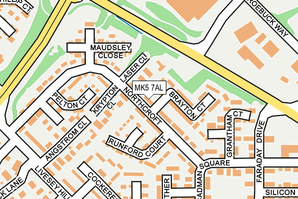 MK5 7AL map - OS OpenMap – Local (Ordnance Survey)