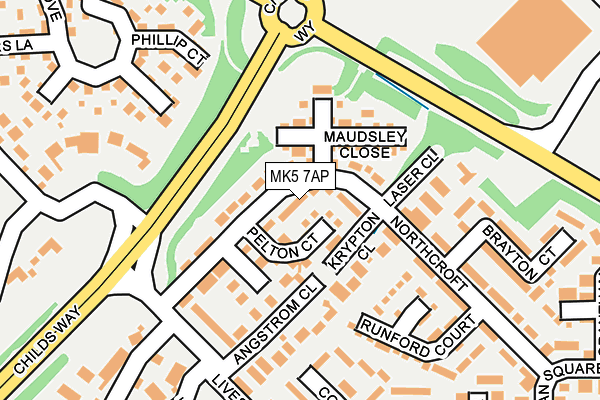 MK5 7AP map - OS OpenMap – Local (Ordnance Survey)