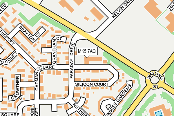 MK5 7AQ map - OS OpenMap – Local (Ordnance Survey)