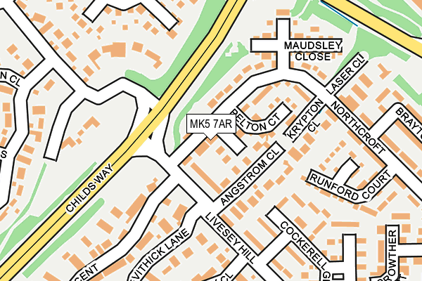 MK5 7AR map - OS OpenMap – Local (Ordnance Survey)