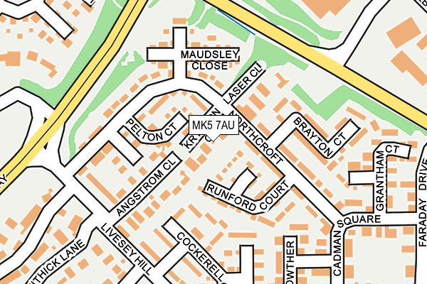 MK5 7AU map - OS OpenMap – Local (Ordnance Survey)
