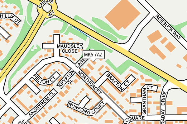 MK5 7AZ map - OS OpenMap – Local (Ordnance Survey)