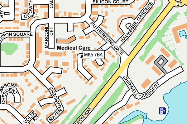 MK5 7BA map - OS OpenMap – Local (Ordnance Survey)