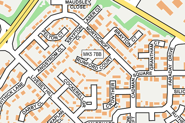 MK5 7BB map - OS OpenMap – Local (Ordnance Survey)