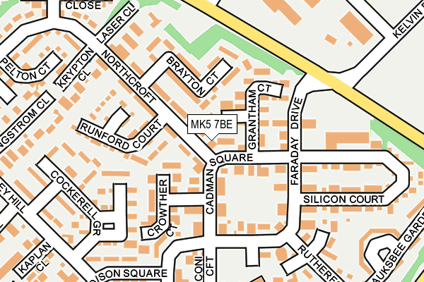 MK5 7BE map - OS OpenMap – Local (Ordnance Survey)