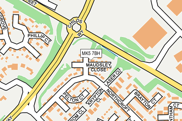 MK5 7BH map - OS OpenMap – Local (Ordnance Survey)