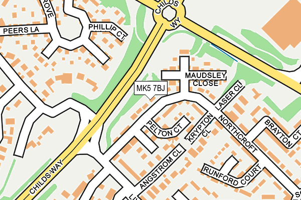 MK5 7BJ map - OS OpenMap – Local (Ordnance Survey)