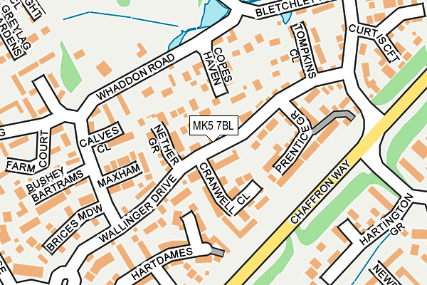 MK5 7BL map - OS OpenMap – Local (Ordnance Survey)