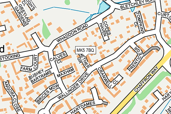 MK5 7BQ map - OS OpenMap – Local (Ordnance Survey)
