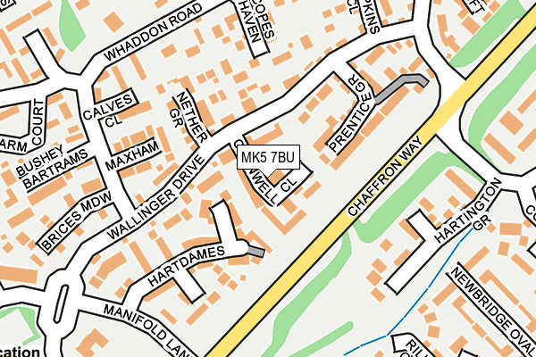 MK5 7BU map - OS OpenMap – Local (Ordnance Survey)