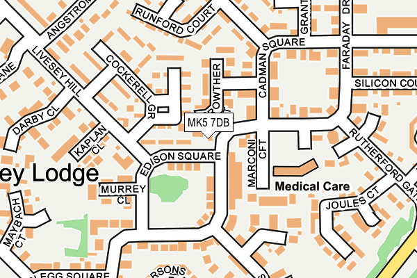 MK5 7DB map - OS OpenMap – Local (Ordnance Survey)