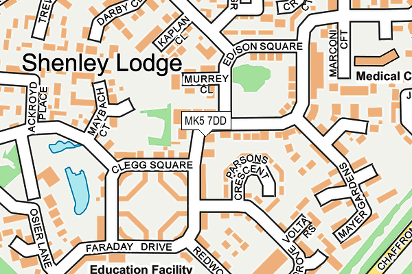 MK5 7DD map - OS OpenMap – Local (Ordnance Survey)