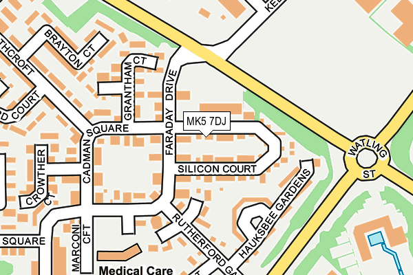 MK5 7DJ map - OS OpenMap – Local (Ordnance Survey)