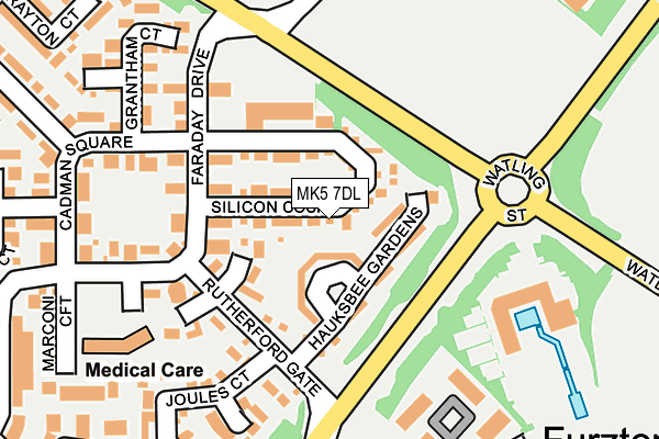 MK5 7DL map - OS OpenMap – Local (Ordnance Survey)