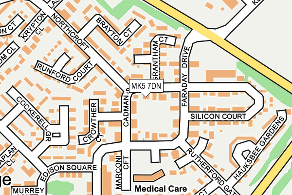 MK5 7DN map - OS OpenMap – Local (Ordnance Survey)