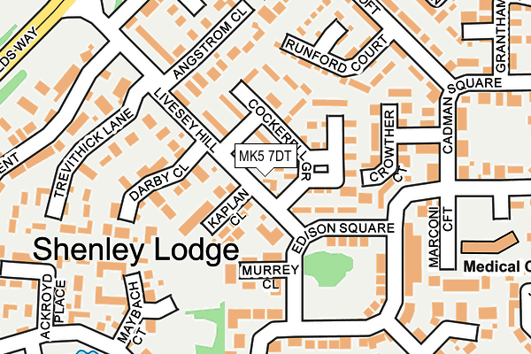 MK5 7DT map - OS OpenMap – Local (Ordnance Survey)