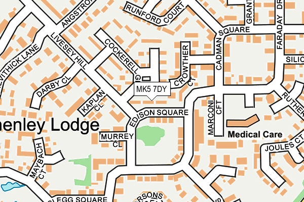 MK5 7DY map - OS OpenMap – Local (Ordnance Survey)