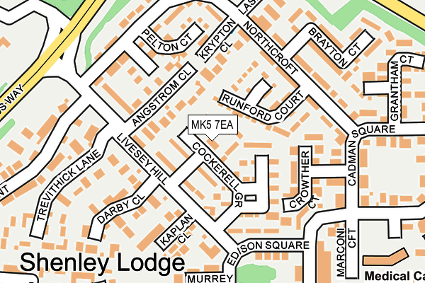 MK5 7EA map - OS OpenMap – Local (Ordnance Survey)