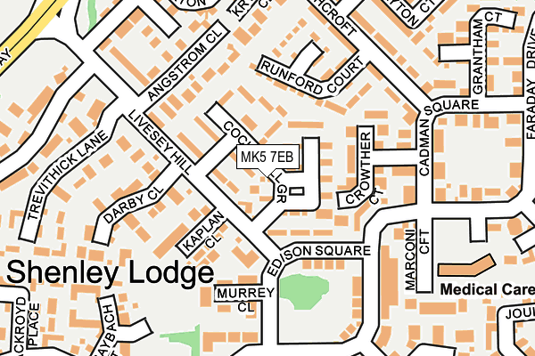 MK5 7EB map - OS OpenMap – Local (Ordnance Survey)