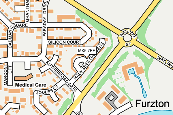 MK5 7EF map - OS OpenMap – Local (Ordnance Survey)