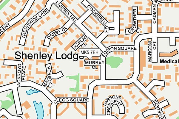 MK5 7EH map - OS OpenMap – Local (Ordnance Survey)