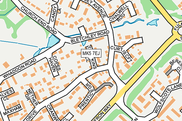 MK5 7EJ map - OS OpenMap – Local (Ordnance Survey)