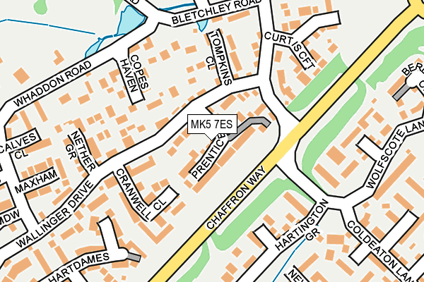 MK5 7ES map - OS OpenMap – Local (Ordnance Survey)