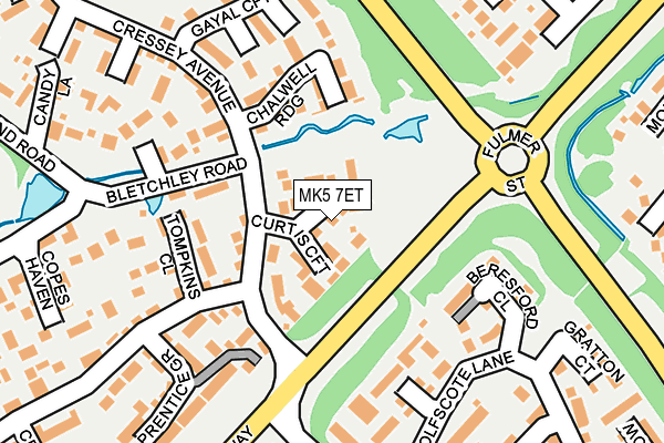 MK5 7ET map - OS OpenMap – Local (Ordnance Survey)