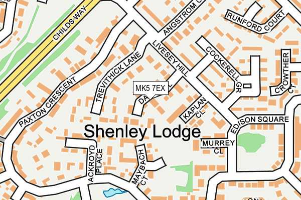 MK5 7EX map - OS OpenMap – Local (Ordnance Survey)