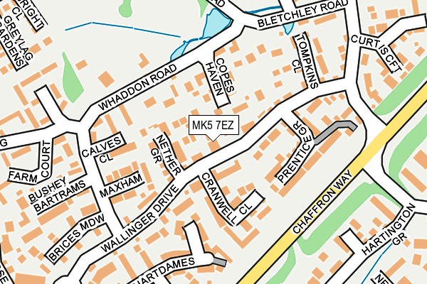 MK5 7EZ map - OS OpenMap – Local (Ordnance Survey)