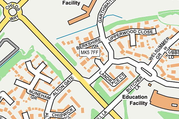 MK5 7FF map - OS OpenMap – Local (Ordnance Survey)