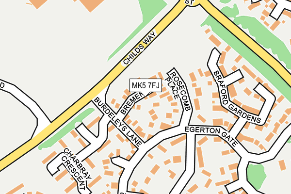 MK5 7FJ map - OS OpenMap – Local (Ordnance Survey)