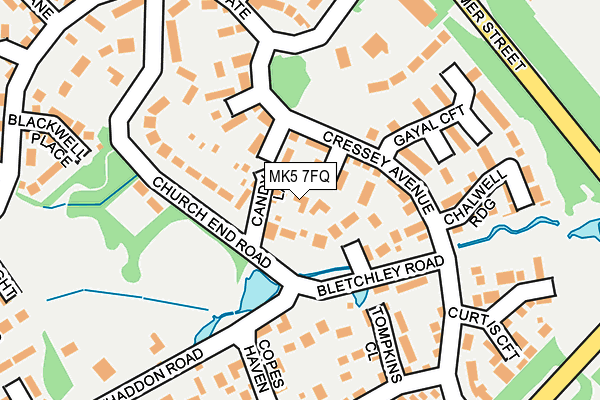 MK5 7FQ map - OS OpenMap – Local (Ordnance Survey)