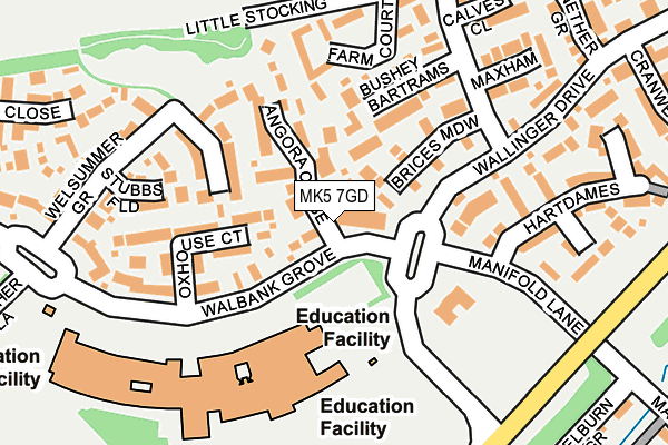 MK5 7GD map - OS OpenMap – Local (Ordnance Survey)