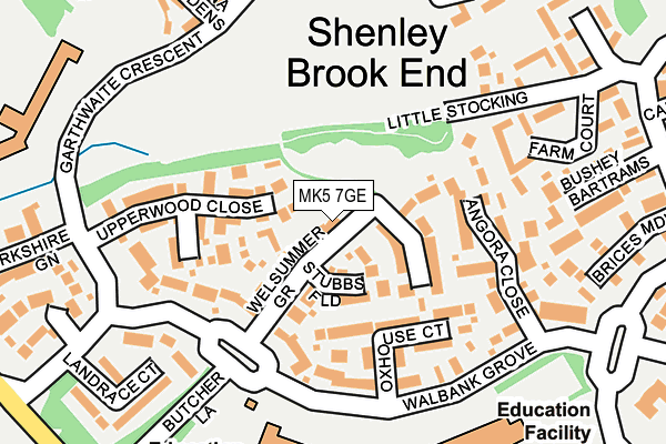 MK5 7GE map - OS OpenMap – Local (Ordnance Survey)