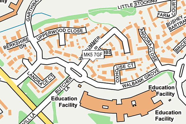 MK5 7GF map - OS OpenMap – Local (Ordnance Survey)