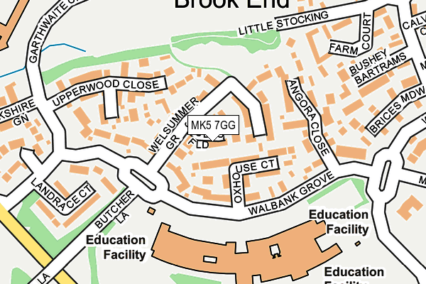 MK5 7GG map - OS OpenMap – Local (Ordnance Survey)