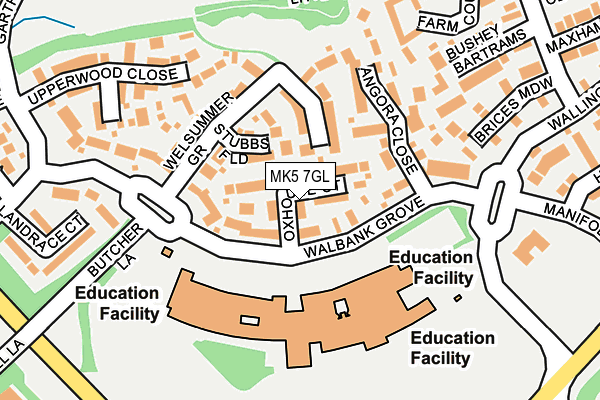 MK5 7GL map - OS OpenMap – Local (Ordnance Survey)