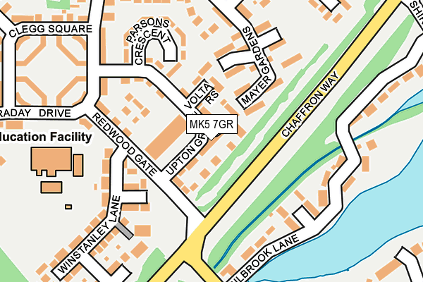 MK5 7GR map - OS OpenMap – Local (Ordnance Survey)