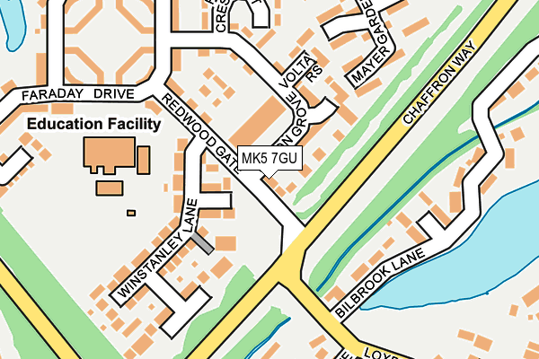 MK5 7GU map - OS OpenMap – Local (Ordnance Survey)