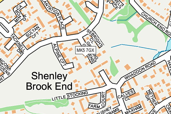 MK5 7GX map - OS OpenMap – Local (Ordnance Survey)