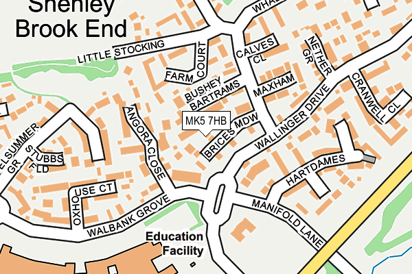 MK5 7HB map - OS OpenMap – Local (Ordnance Survey)