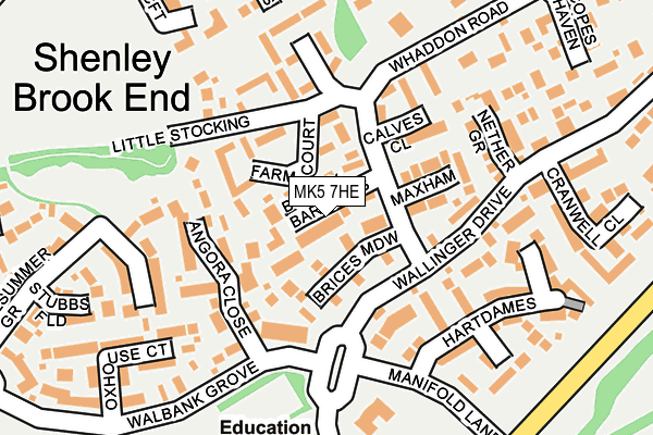 MK5 7HE map - OS OpenMap – Local (Ordnance Survey)