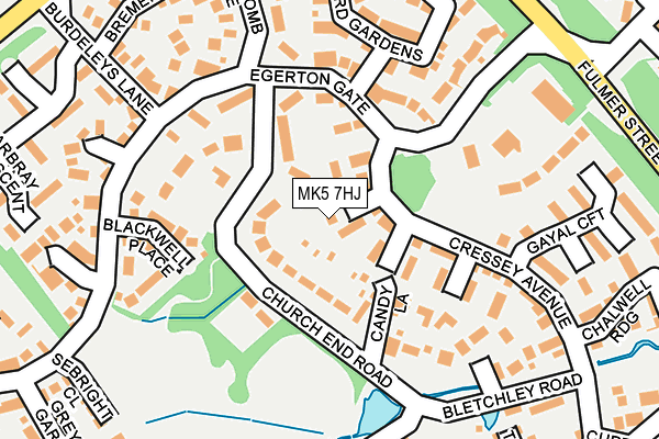 MK5 7HJ map - OS OpenMap – Local (Ordnance Survey)
