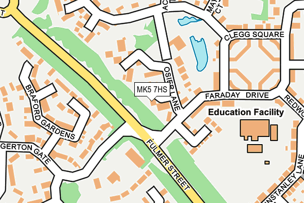 MK5 7HS map - OS OpenMap – Local (Ordnance Survey)